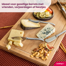 Cookinglife Serveringsbræt / Tapasbræt på ben - XXL - Bamboe - 100 x 26 cm