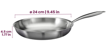 Cookinglife Stegepande Superior Triply RVS ø 24 cm - egnet til alle varmekilder - uden non-stick belægning