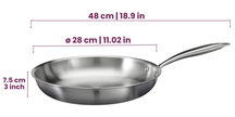 Cookinglife Stegepande Superior Triply RVS ø 28 cm - egnet til alle varmekilder - uden non-stick belægning