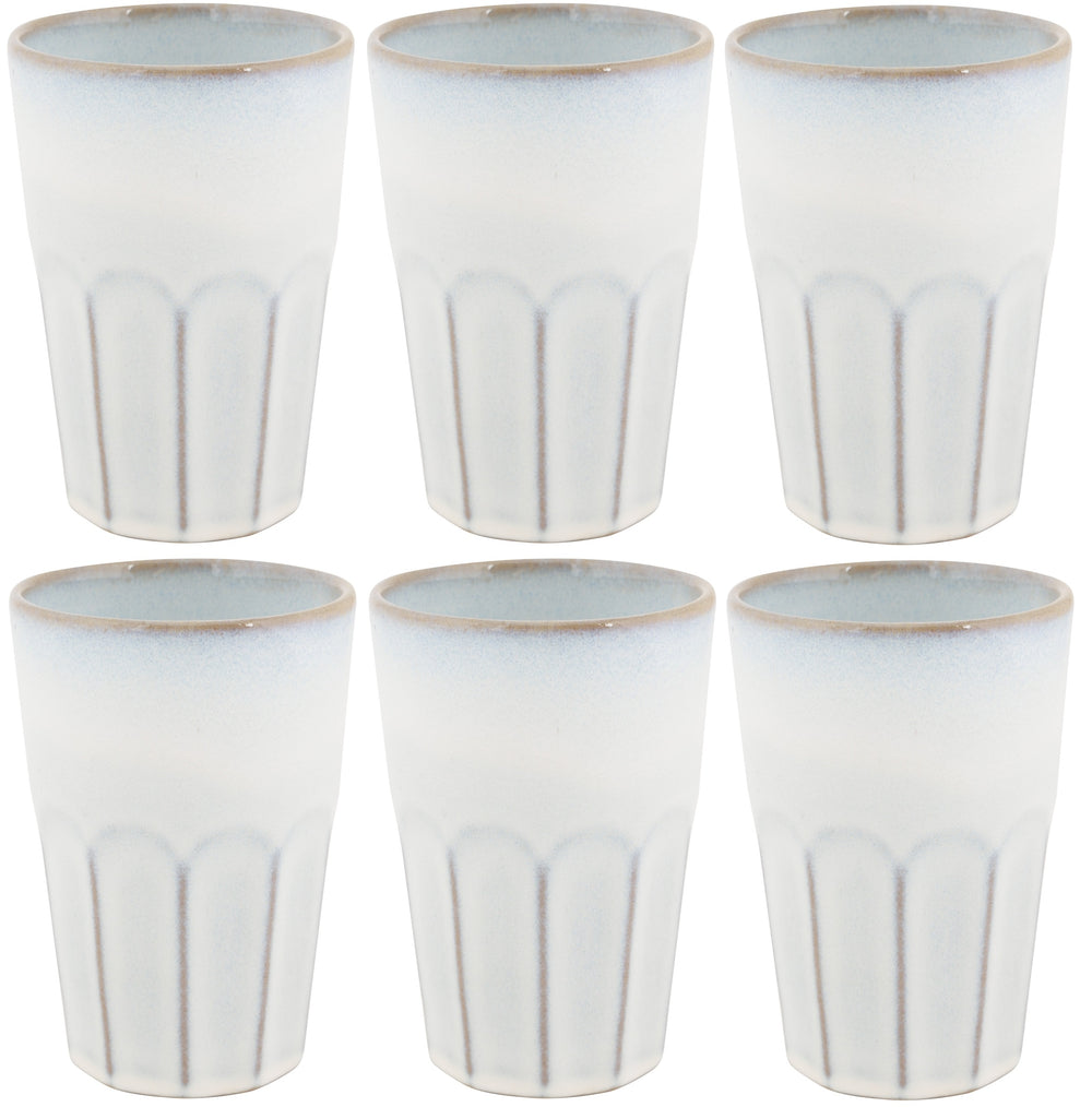 Cosy & Trendy Latte Macchiato Bekers Bistro Vintage White 450 ml - 6 stuks