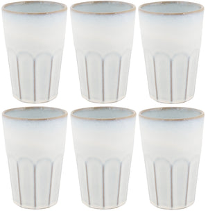 Cosy & Trendy Latte Macchiato Bekers Bistro Vintage White 450 ml - 6 stuks