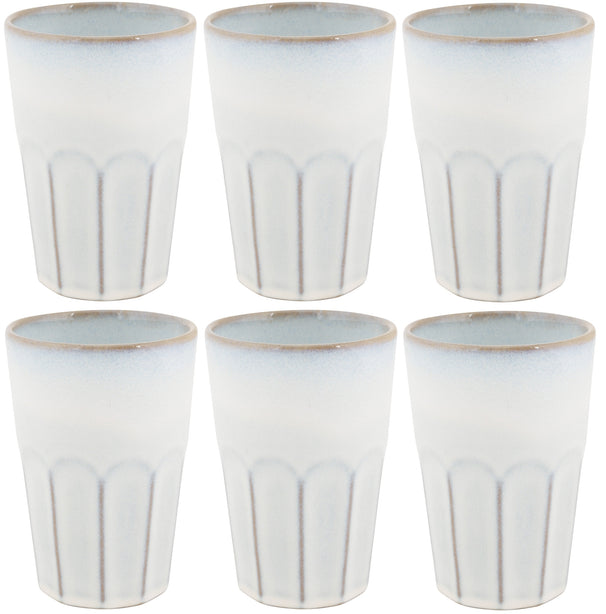 Cosy & Trendy Latte Macchiato Bekers Bistro Vintage White 450 ml - 6 stuks