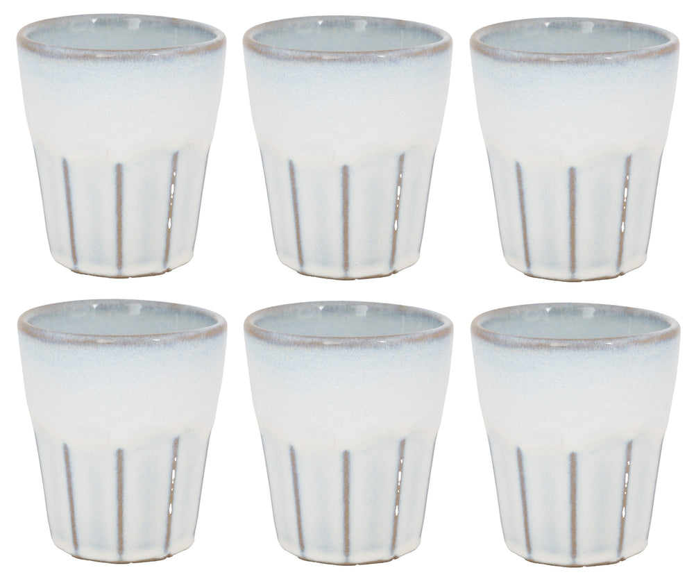 Cosy & Trendy Cappuccino Bekers Bistro Vintage White 290 ml - 6 stuks