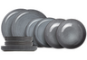 Cosy & Trendy Serviesset Kentucky Grey 12-delig / 4 personer - 4 dinerborde, 4 morgenborde og 4 dybe bunde