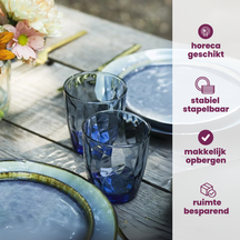 Cosy & Trendy Dinerborden Organic Laguna Blue Grey 27 x 23 cm - 4 Stuks