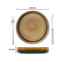 Cosy & Trendy Dybe Tallerkener / Pastatallerkener - Quintana Amber ø 23 cm / H 4.3 cm - 4 Styk
