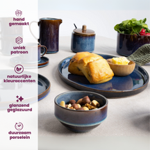 Cosy & Trendy Morgenmadstallerkener / Desserttallerkener - Quintana Blue ø 22 cm - 4 Styk