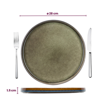 Cosy & Trendy Serviesset Quintana Green 18-delig / 6 personer - 6 dinerborde, 6 dybe bunde og 6 morgenbunde