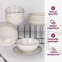 Cosy & Trendy Dinerborden Sintra Dusty Blue ø 26 cm - 4 Stuks