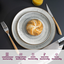 Cosy & Trendy Morgenmadstallerkener / Desserttallerkener - Sintra Dusty Blue ø 20 cm - 4 Styk