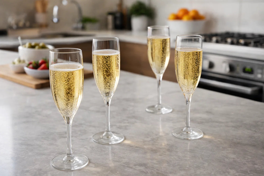 Cookinglife Champagneglazen Kunststof - CampVibe - Outdoor - Onbreekbar - 165 ml - 4 Stuks