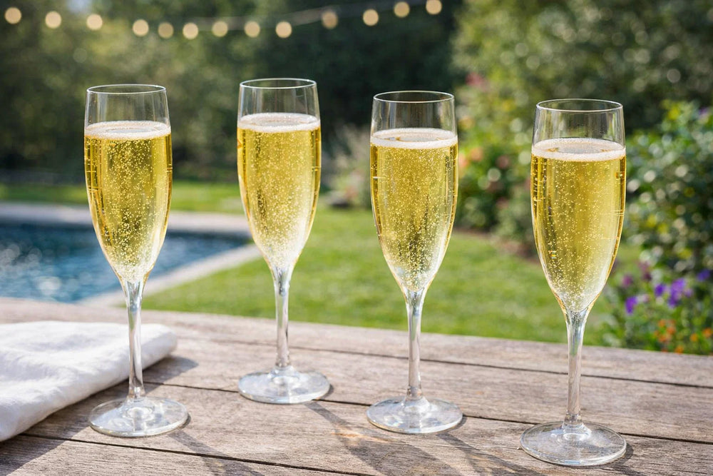 Cookinglife Champagneglazen Kunststof - CampVibe - Outdoor - Onbreekbar - 165 ml - 4 Stuks