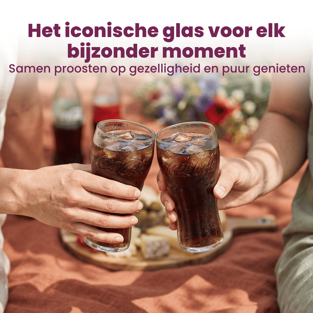 Coca Cola Glaser - Longdrinkglas - Sodavandglas - Classic - 370 ml - 4 Styk