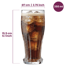 Coca Cola Glas - Longdrinkglas - Sodavandglas - Crown Cap - 350 ml - 4 stk.
