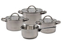 Cooking Pandesæt 4-delt Rustfrit Stål - Kogepande ø 16, 18, 20 cm & Kasserolle ø 16 cm - egnet til alle varmekilder