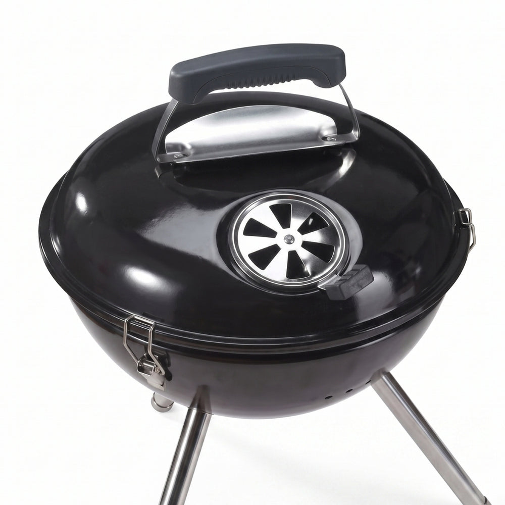 Cookinglife Kogel BBQ med poten - Tafel BBQ - Fire & Flavour - Houtskool - 39 cm - Compact - Zwart