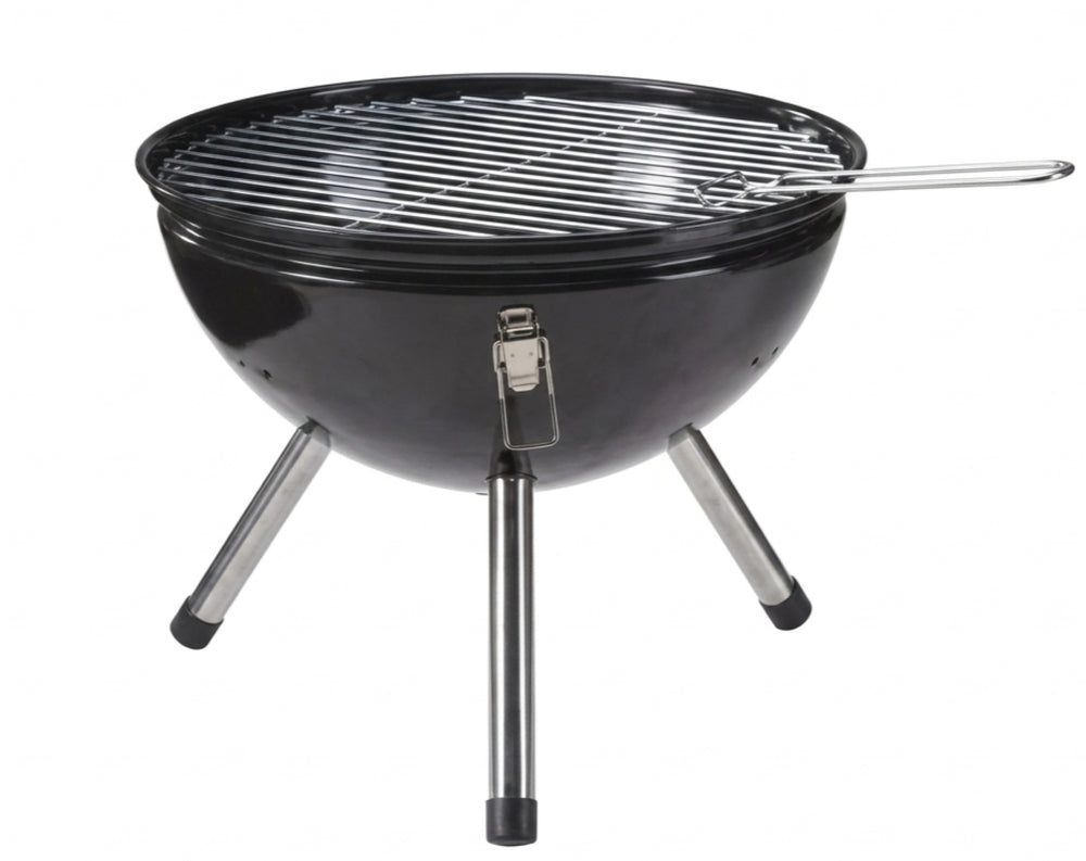 Cookinglife Kogel BBQ med poten - Tafel BBQ - Fire & Flavour - Houtskool - 39 cm - Compact - Zwart
