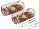 Cookinglife BBQ Rollende Grillmand RVS Ø 9 x 20 cm - Set af 2 stk.