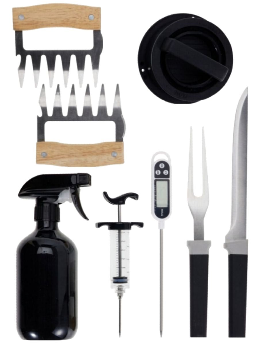 Cookinglife BBQ Pitmaster Set - 8-Delt - Komplet grillset til kød & grøntsager