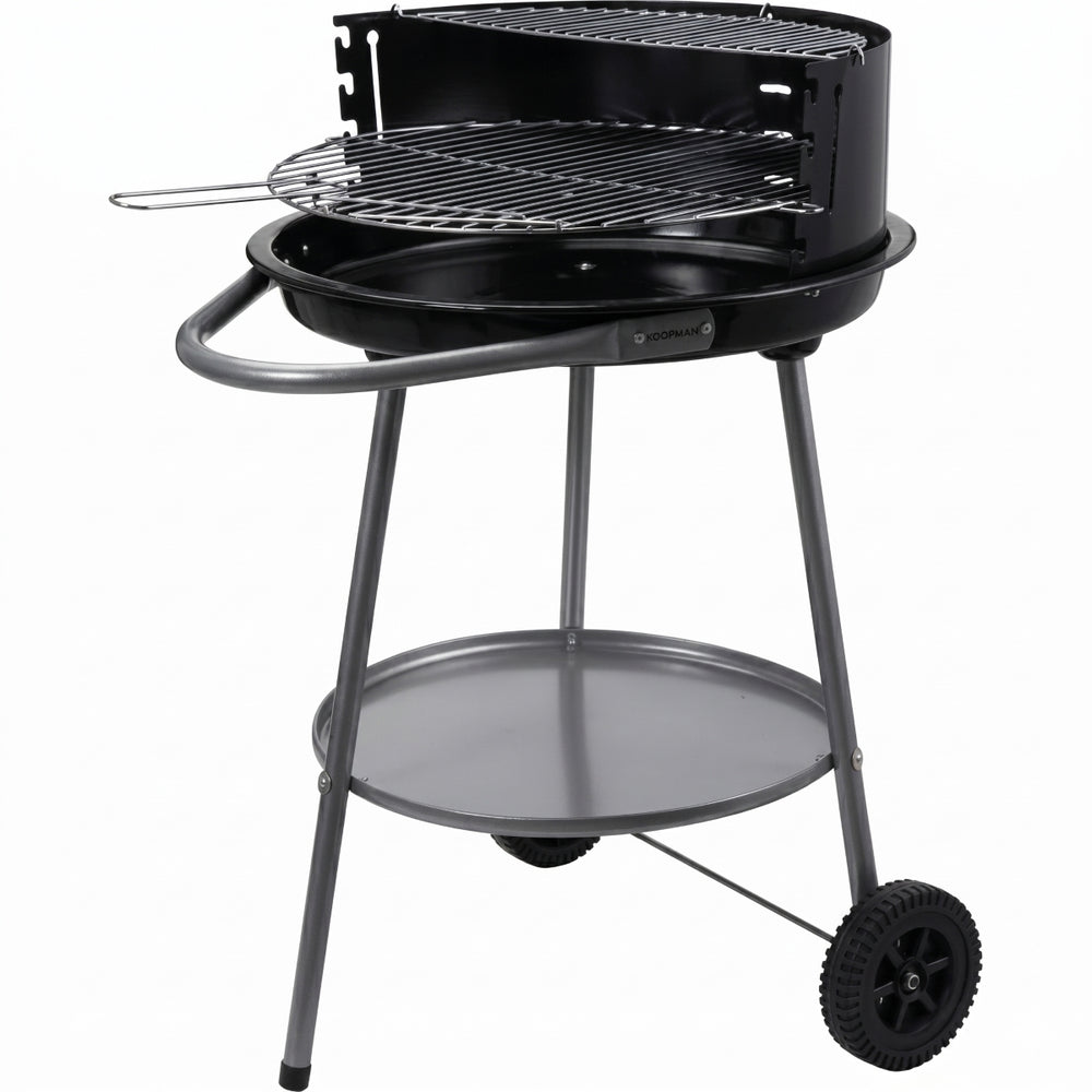 Cookinglife Halfopen BBQ med hjul Fire & Flavour - Kul - 51 cm - Sort