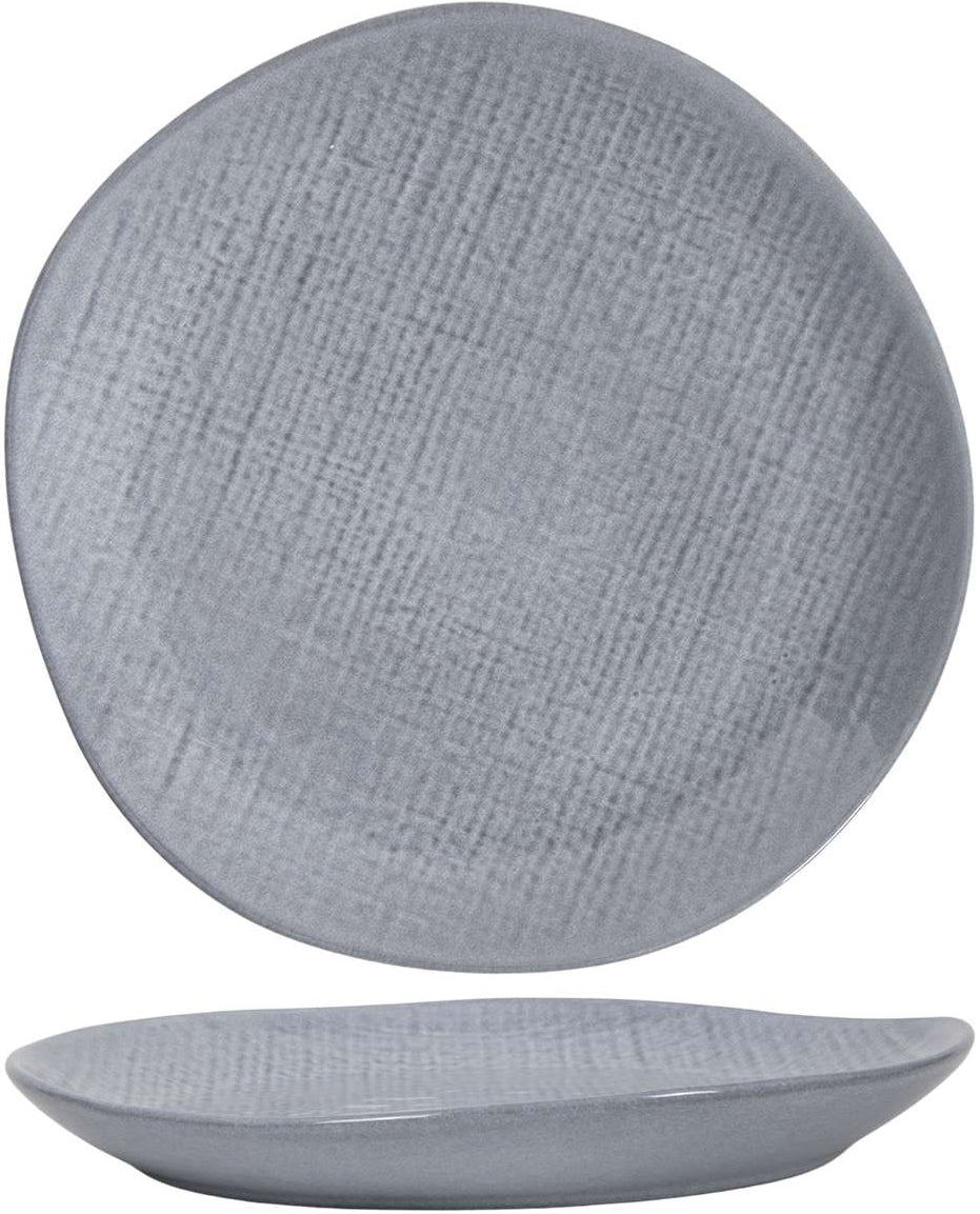 Cookinglife Dinerborde Linen Grå ø 27 cm – 6 stk.