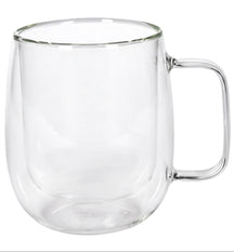 Cookinglife Dobbeltvægget Latte macchiato- / teglas med håndtag - 400 ml - 2 Stk.
