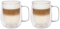 Cookinglife Dobbeltvægget Latte macchiato- / teglas med håndtag - 400 ml - 2 Stk.