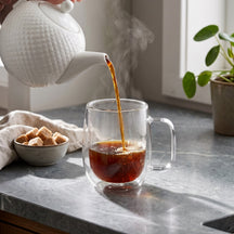 Cookinglife Dobbeltvægget Latte macchiato- / teglas med håndtag - 400 ml - 2 Stk.
