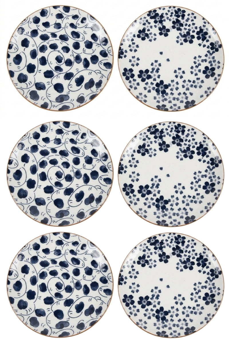 Cookinglife Morgenmadstallerkener / Desserttallerkener Fleuris ø 19 cm - 6 styk
