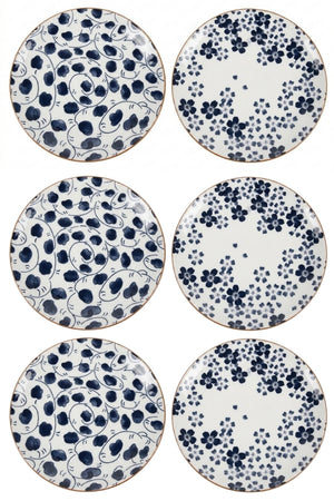 Cookinglife Morgenmadstallerkener / Desserttallerkener Fleuris ø 19 cm - 6 styk