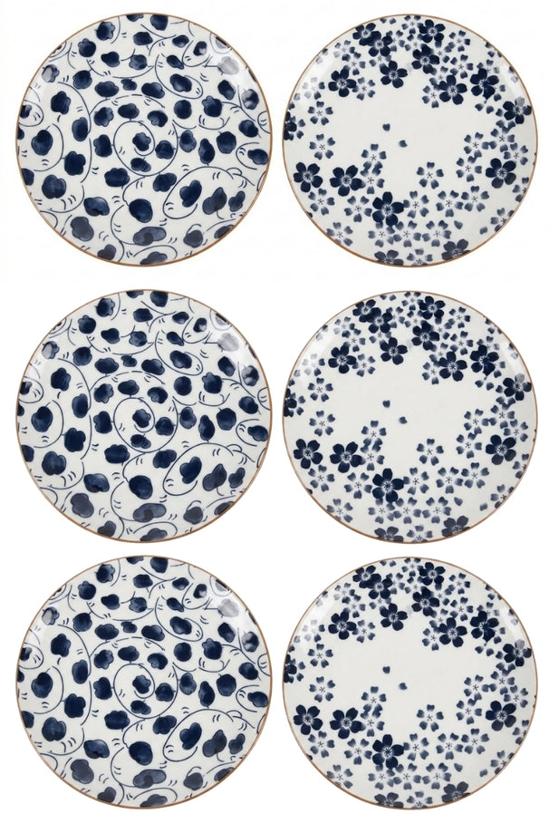Cookinglife Morgenmadstallerkener / Desserttallerkener Fleuris ø 19 cm - 6 styk