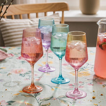 Cookinglife Gekleurde Wijnglazen Garden Party 380 ml - 4 Stuks