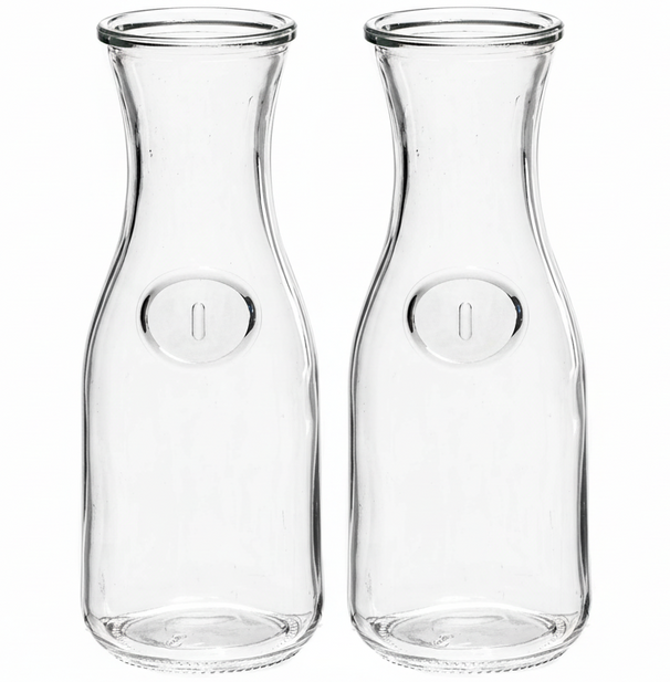 Cookinglife Karaf / Vandkaraf / Sænkekande - 1 Liter - 2 Stykker