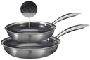 Cookinglife Koekenpannenset HexaCook - Hybride Pan 2-Delig ø 24 & 28 cm - NON STICK - egnet til alle varmekilder - keramisk non-stick belægning