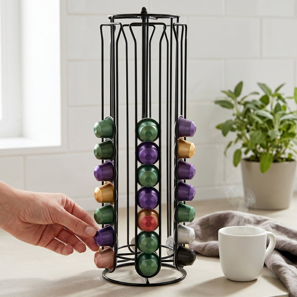 Cookinglife Koffiecupholder Nespresso Sort - Drejbar - 60 Kopper
