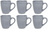 Cookinglife Kaffeekopper Linen Grå 340 ml – 6 stk.