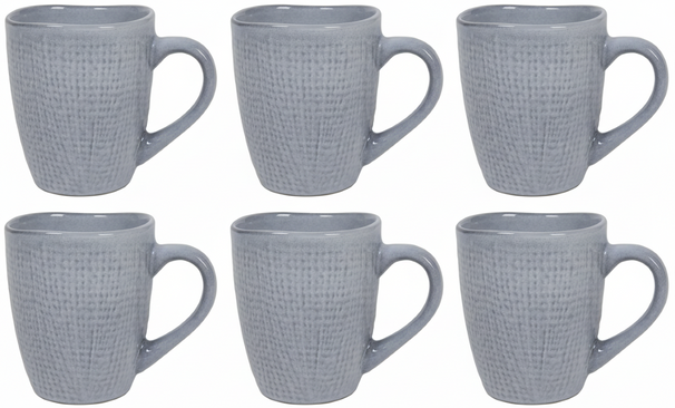 Cookinglife Kaffeekopper Linen Grå 340 ml – 6 stk.