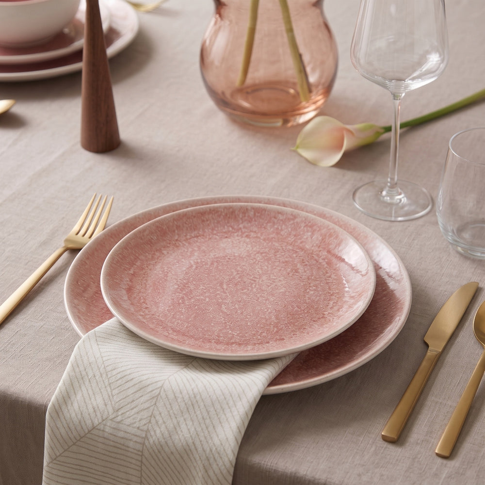Cookinglife Servicesæt Nola Rosa 18-delt / 6 personer - 6 middagstallerkener, 6 morgenmadstallerkener og 6 skåle