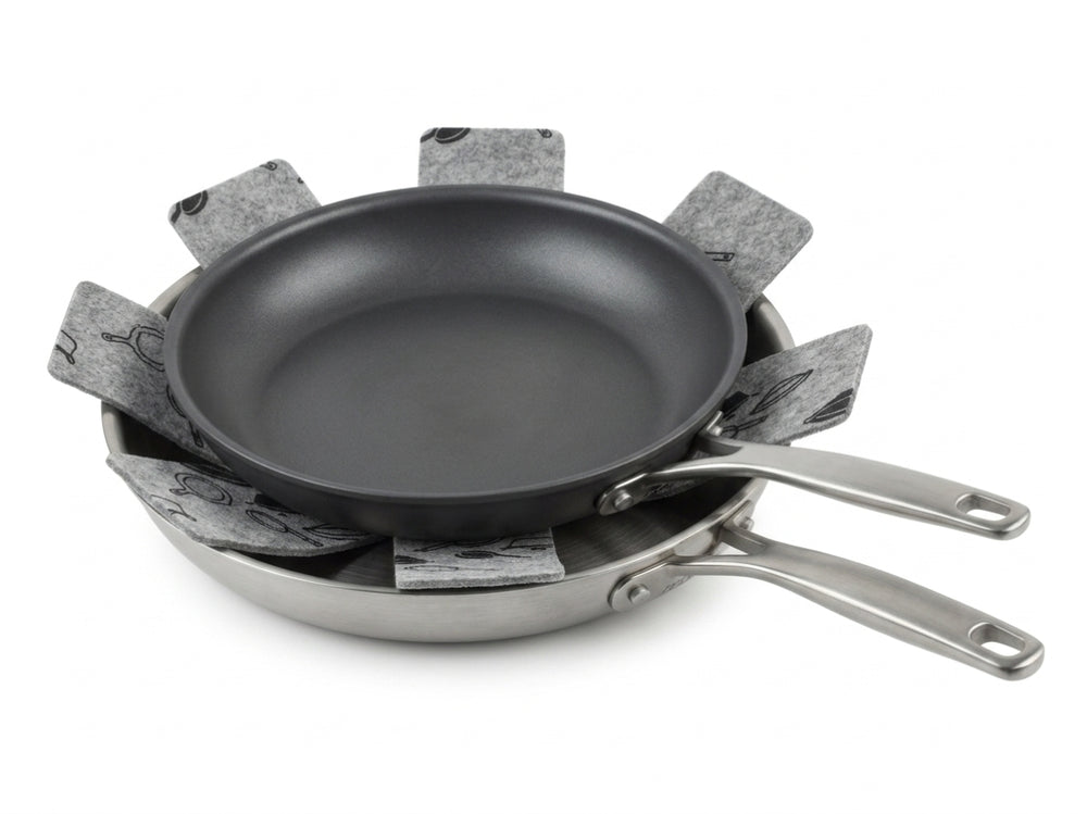 Cookinglife Pannenbeskyttere Grå ø 37,5 cm - 2 stk.