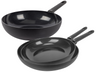 Cookinglife Pannenset Black Cera 3-delig - Wokpan ø 28 cm + Koekenpan ø 24 & 28 cm - geschikt voor alle warmtebronnen - keramische anti-aanbaklaag