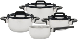 Cookinglife Pannenset Stay Cool 7-Delig - RVS - Kookpan Ø 16, 20, 24 cm & Steelpan Ø 16 cm - egnet til alle varmekilder
