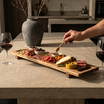 Cookinglife Serveringsbræt / Tapasbræt - Akacietræ - 60 x 13 cm