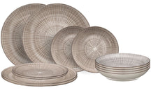 Cookinglife Serviesset Baia Bruin 12-delig / 4 personer - 4 middagstallerkener, 4 morgenmadstallerkener og 4 dybe tallerkener