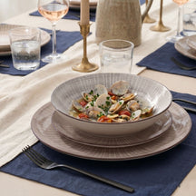 Cookinglife Serviesset Baia Bruin 12-delig / 4 personer - 4 middagstallerkener, 4 morgenmadstallerkener og 4 dybe tallerkener