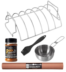 Cookinglife Spareribs Complete BBQ Set - Med Rub, Rack, Saucepan & Slagerpapir