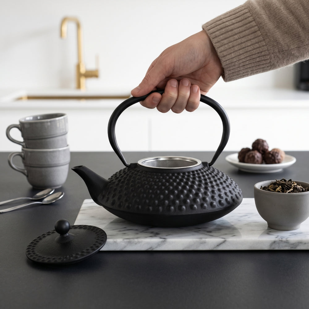 Cookinglife Teapot - Gussejern - Sort - 1 liter
