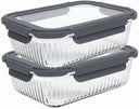 Cookinglife Glas Opbevaringsbokse Boro Lines 1.5 Liter - 2 Stykker