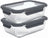Cookinglife Glas Opbevaringsbokse Lines 1.5 Liter - 2 Stykker