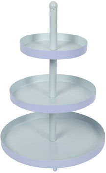 Cookinglife Etagere Metaal - Blå / Mint - ø 15, 20 & 25 cm - 3-lags - 35 cm høj