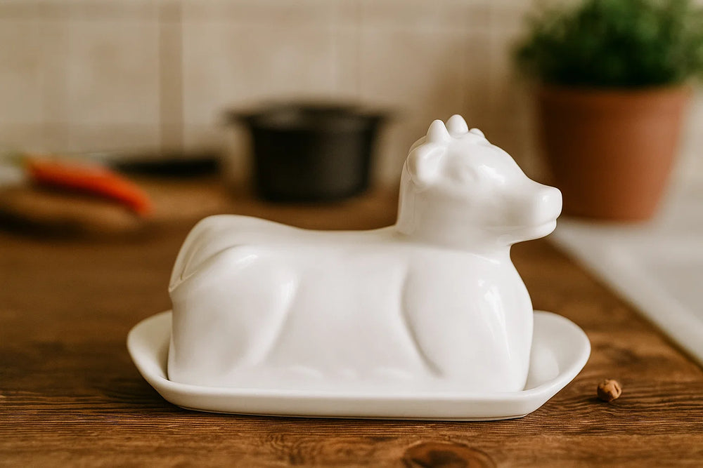 Cookinglife Botervloot Porselein - Koe - 20 x 12 cm